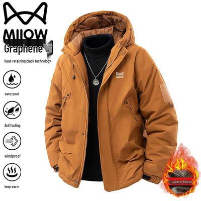 Maoren Men's Graphene Hooded Windproof Warm Jacket