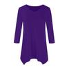 Women's Fashion Casual V-neck Seven-point Sleeve Shirt Belted Loose Comfortable Top