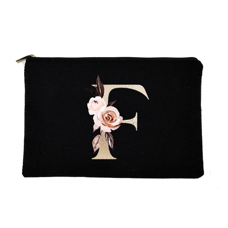 Bridesmaid Makeup Bag Letter Print Travel Cosmetic Case Female Beauty Organizer Toiletry Storage Pouch Purse Wedding Bride Gift