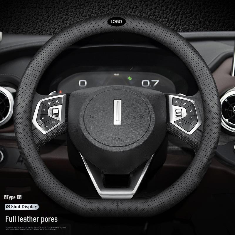 Genuine Leather Steering Wheel Cover for Great Wall WEY Tank 300 VV5/VV6/VV7/P8