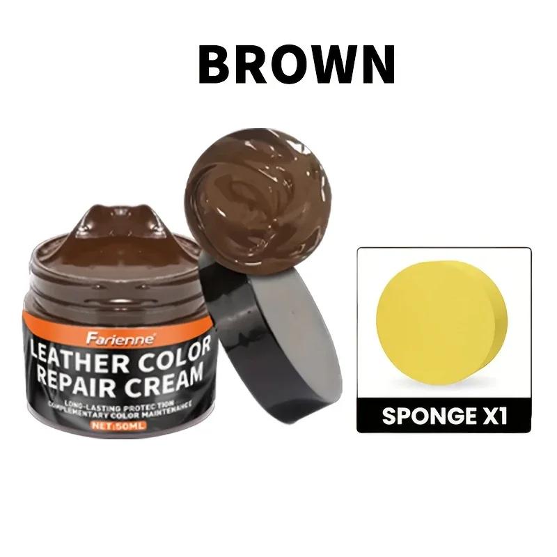 Leather coloring paste-three colors(white,brown,black),suitable for shoes,bags,sofas-repair,restore faded and scratched leather