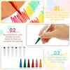 48 Pcs Double Brush Marker Pens with Portable Box 48 Colors Art Markers Set Fine and Brush Double Tip Markers Set Art Supplies