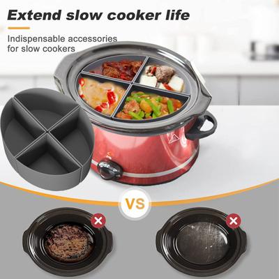 4Pcs Slow Cooker Liner Auslaufsicher Wiederverwendbare Spülmaschinenfest Silikon Herd Slow Stewpot Teiler Liner Küche Liefert