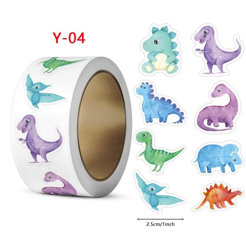 500pcs/roll Round Cat Funny Label Stickers for Packaging Phone Cases Suitcases Laptops Ins Hot Expression Stickers