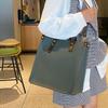 Cowhide handbag high quality splicing contrasting color shoulder commuter bag large capacity cowhide tote bag