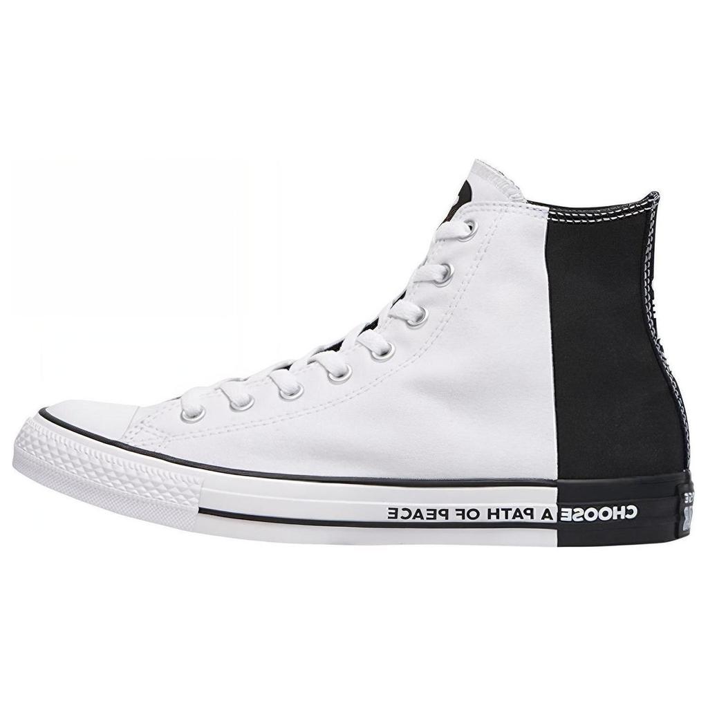 Converse Chuck Taylor All Star High Choose A Path Of Peace Unisex Sneakers White Black 165767F