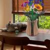 3D Wooden Puzzle Vase Wood Craft Fake Bouquet Holder Creative Flower Display Stand  Coffee Shop