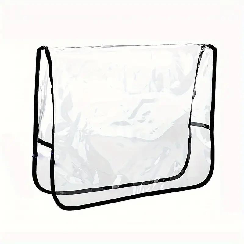 1/3/5 pièces housse de dossier de chaise en plastique transparent pour chaise de salon, adaptée à la plupart des chaises standard pour prévenir les taches 5pcs noir