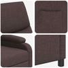 Massage Relax Chair Dark Brown Fabric
