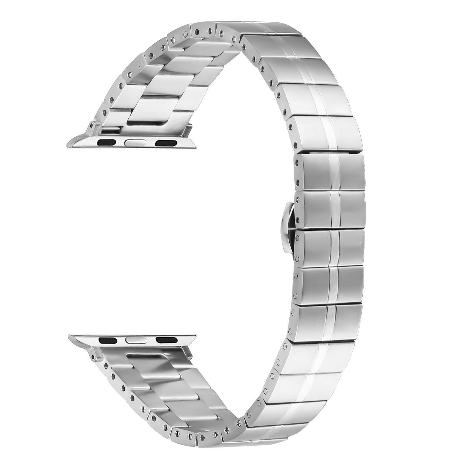 

Для Apple Watch 10 46мм/Ultra 2/Ultra 49мм/9 8 7 45мм/SE (2023) SE (2022) SE 6 5 4 44мм/3 2 1 42мм Ремінець з нержавіючої сталі Silver