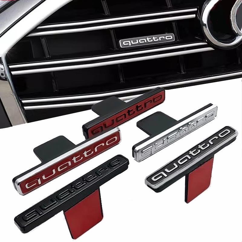 2026 Quattro ABS Car Front Grille Sticker Emblem Badge Decal For Audi A8 Q3 Q4 Q5 A1 A3 A5 A6 A7 Q6 Q7 S3 S5 S7 A4L Auto Accessories