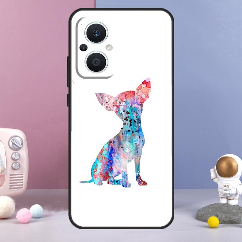 Chihuahua Face Floral Dog Funda For OPPO Reno 11 F 12F 13F 14F 10 12 13 14 Pro 7 8 Lite OPPO Find X9 X6 X5 X8 Pro Case