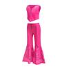 Disfraz de Purim de Película Vaquera Chaleco Rosa Superior Y Pantalones Acampanados Para Niños Fiesta de Cumpleaños de Halloween Ropa de Carnaval para Niñas
