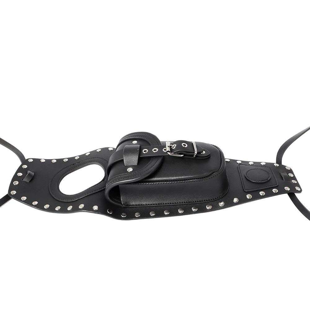 Storage Bag Motorcycle Front Black Leather Oil Fuel Tank Cover for Harley Sportster Iron XL 883 1200 Forty Eight Seventy Two