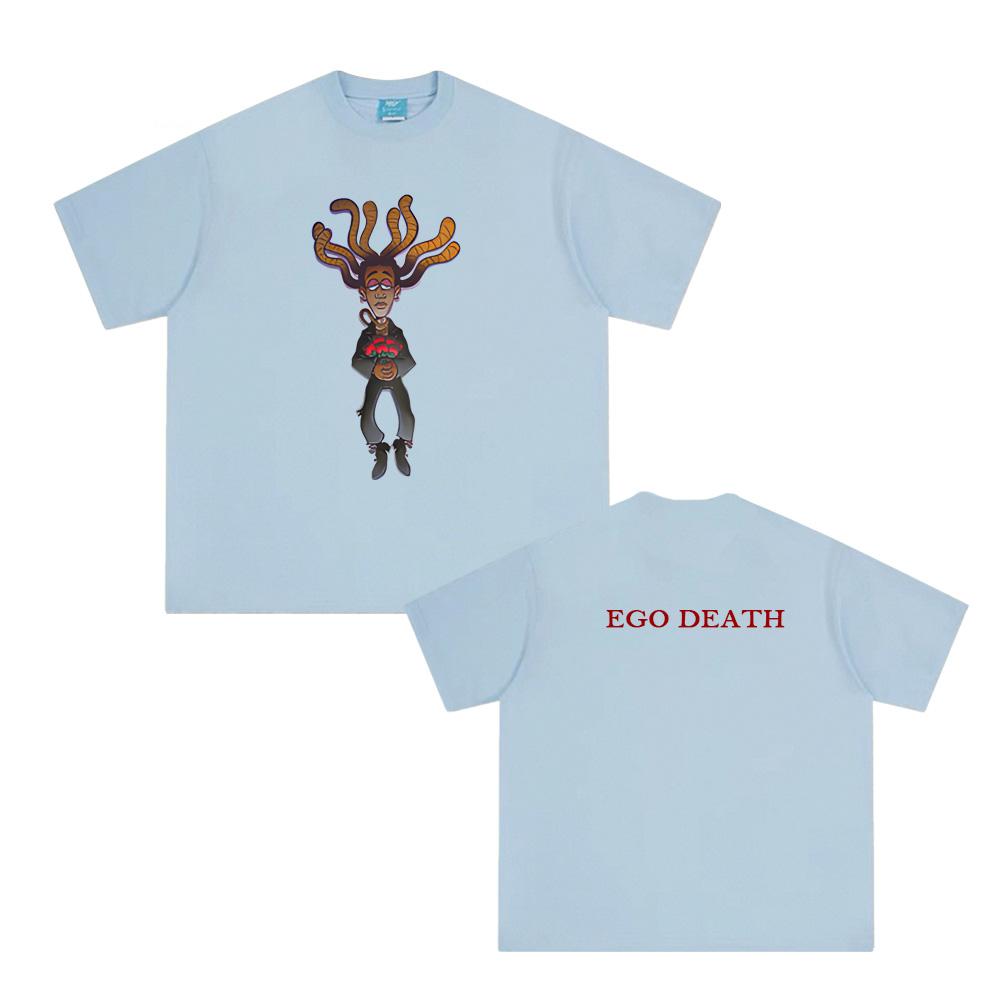 Ego Death White T-Shirt Ty Dolla Sign Summer O-neck Hip Hop Tee Short Sleeve Cotton High Quality Clothing Female/Male Tops