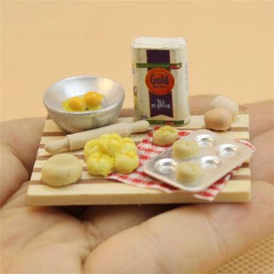 Doll's House Food Cooking Board Toy 1:12 Doll's House Accessories Mini Toy Miniature Food Bread Cooking Board Simulation Toy For Children