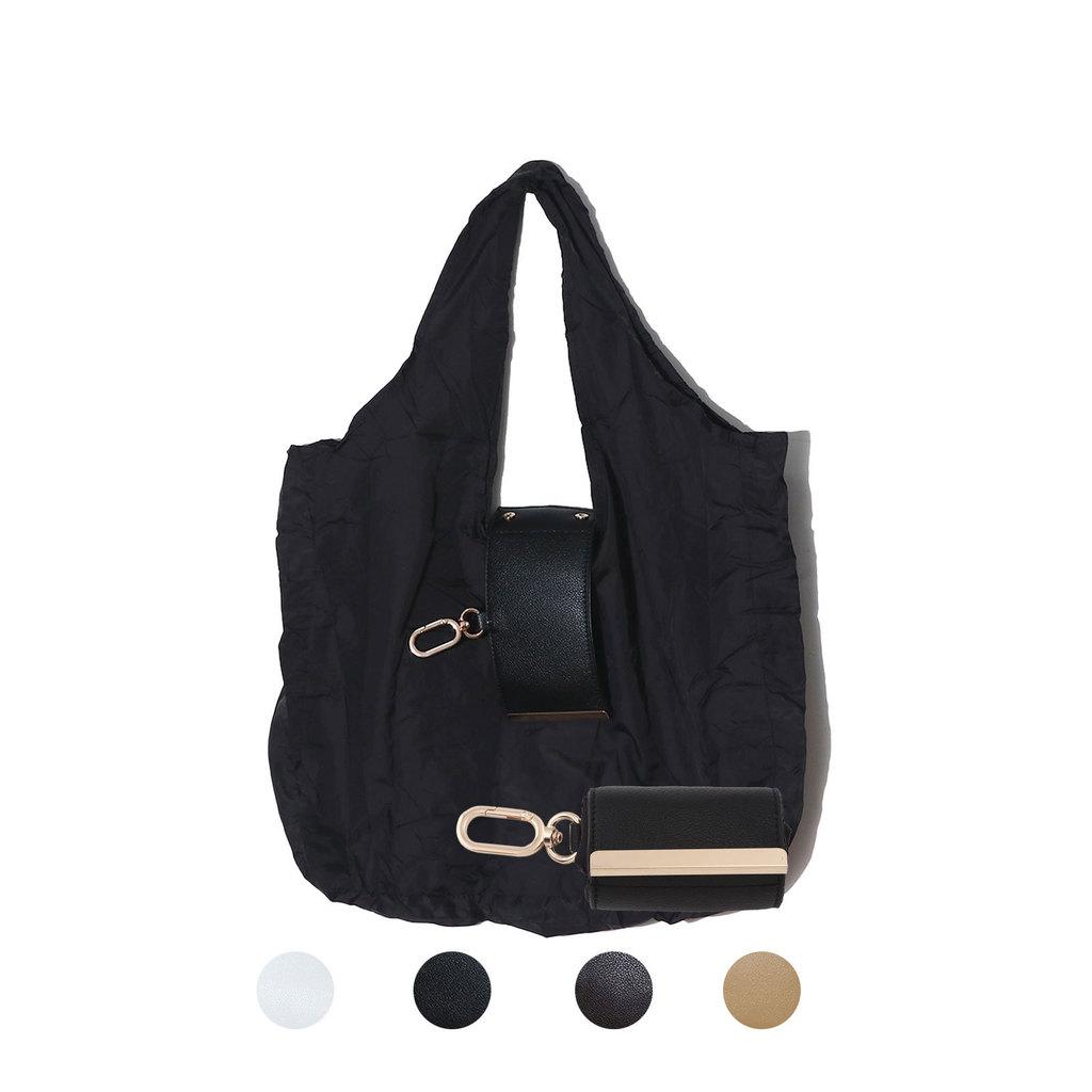 Tote Bag Ladies Foldable Reusable Polyester Shoulder Carrying Bag For Daily Use