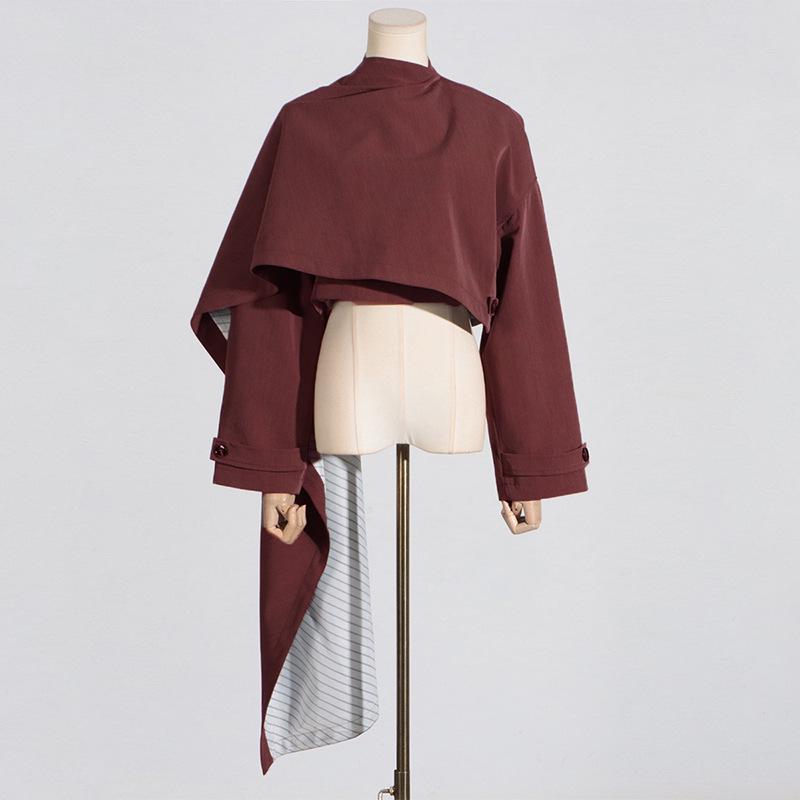 

Женский весенний блейзер-накидка 2025: Модный короткий топ с длинным рукавом L