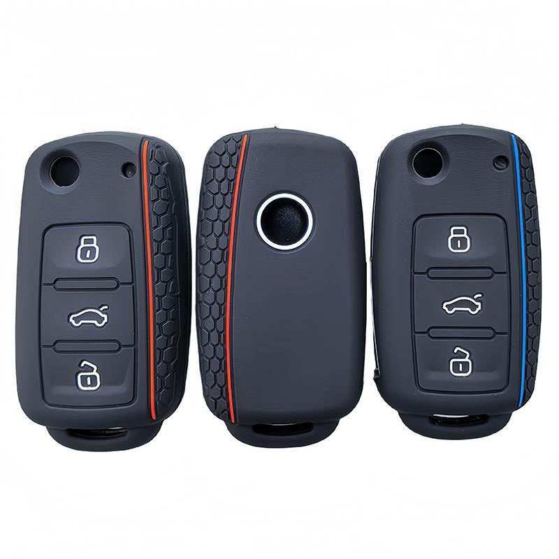 Silicone Car Key Case Cover For Volkswagen Vw Polo Golf Passat Tiguan Beetle Caddy T5 Up Eos Skoda Octavia Seat Leon Altea