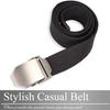 BUZZxSELECTION Men's Belt, Casual, Sporty, Military, Outdoor, One Size Fits All, LBT059 (02 Black)
