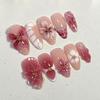 Uñas Postizas Artificiales Retro Gradiente Carey Puntas Francesas Fáciles de Recortar Uñas Postizas para Amantes de la Manicura DIY
