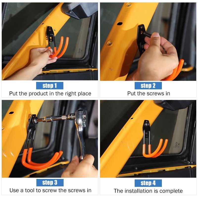 Universal Vehicle Car Couple Hanging Hook For Dodge For Jeep Wrangler For Ford Mustang For Ford Bronco Car Accessories