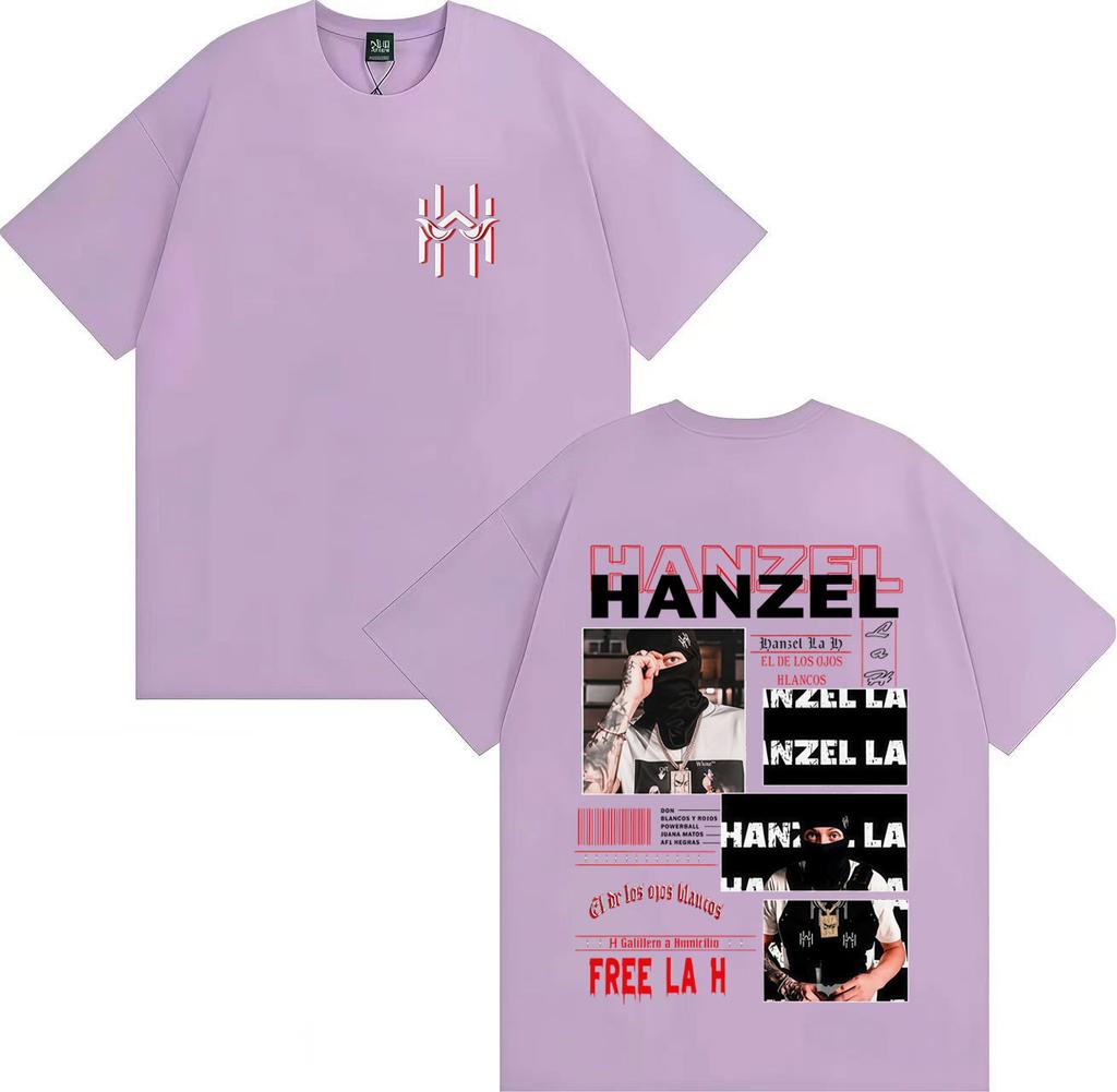 Rapper Hades 66 Free La H Album Harajuku Double Sided Print Graphic Cover Mens Clothes Gothic Short Sleeve Casual Oversized Tops