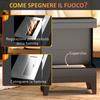 Freestanding Bioethanol Fireplace with 0.9L Burner and 3.3 Hour Burn Time, 38x22x54 cm, Black
