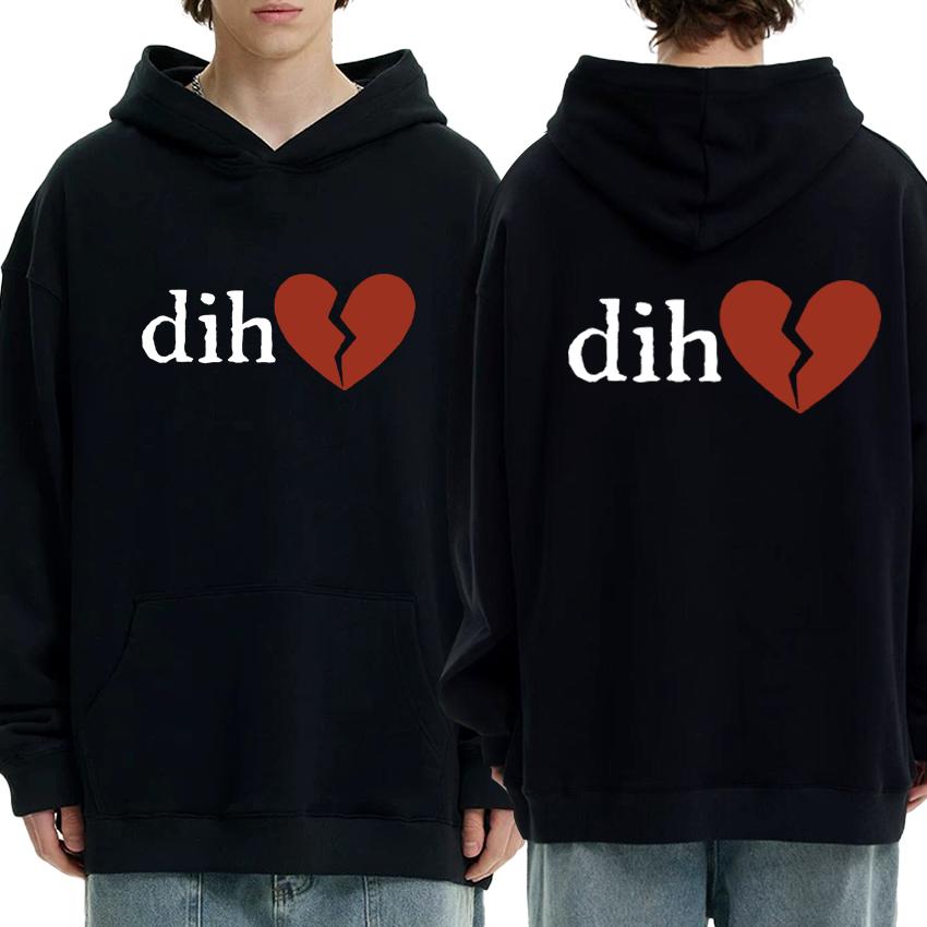 Hot Sale Funny Humor Dih Meme Double Sided print Hoodie Autumn Winter Men women fashion Fleece pullover Unisex Casual Sweatshirt
