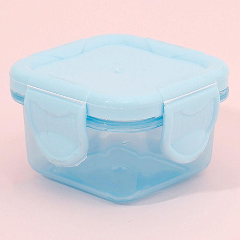 

1 шт. Мини-контейнер для хранения Ланч-бокс Контейнер для свежих продуктов Портативная упаковка для еды Контейнер против запаха Можно охлаждать Нагрев Герметичный контейнер синий