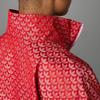 adidas Originals 70S Logo All Over Print Half Zip Loose Fit Pullover Long Sleeve Jacket Women Jacket Light-Crimson IK7884