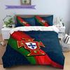 Portugal National Football Logo Pattern Bedding,Quilt Set Quilt Cover Pillowcase Home Birthday Gift(1 * duvet cover + 2 * pillowcase, without core)