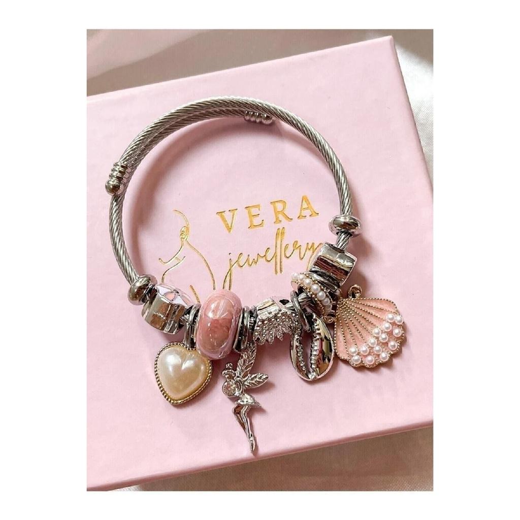 Vera Jewelery Steel With Seashell Charm