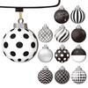 12pcs Christmas 2D Ornament Wooden Decorative Flat Ball Ornament Decorative Ball Ornament Shatterproof Christmas Tree Decoration