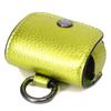 Keychain Pebble Leather Air Pods Pro Case Bag Charm Keychain Metallic Citrine CP197 [Coach] [Item]