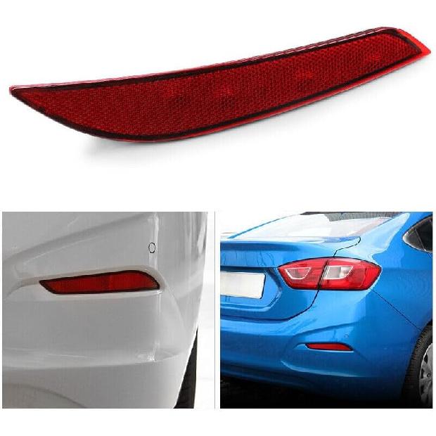Pair Rear Bumper Reflector Light 84037296 84037297 Left Right Side for Chevrolet Cruze 2016 2017 2018 2019 (Left+Right Side)