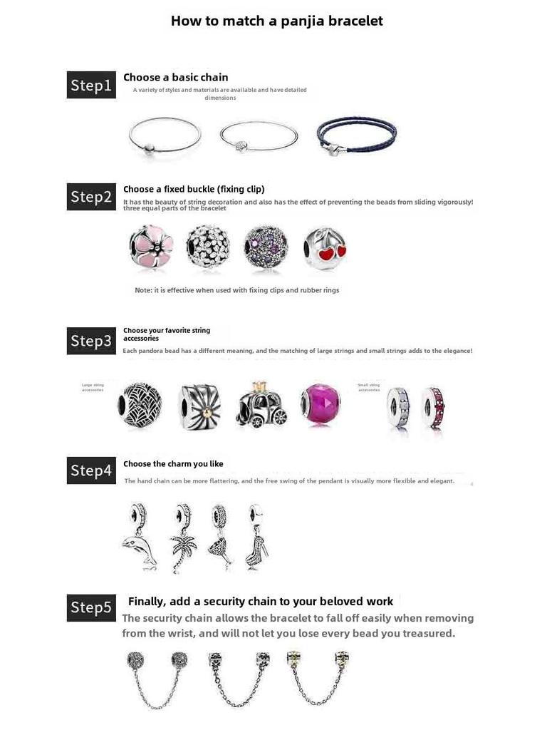 Dora White Copper-Plated Silver 925 Starry Sky Glass Beads Bracelet