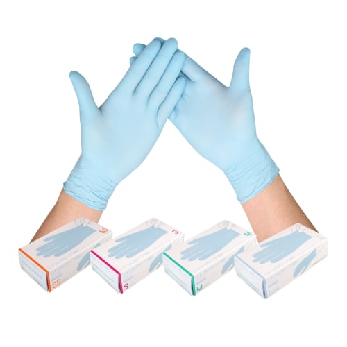 First Light MB1 Powder-Free Nitrile Gloves, Mint Blue, Case (1,500 Count), 0.08mm Thickness, Food Sanitation Law Compliant, Comfortable Fit, Ideal for
