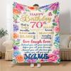 Celebrate Years Life Love Laughter Cozy Customizable Blanket Customize Text Soft Cozy Suitable For Sofa Couch Office Bed Picnics For All Occasions