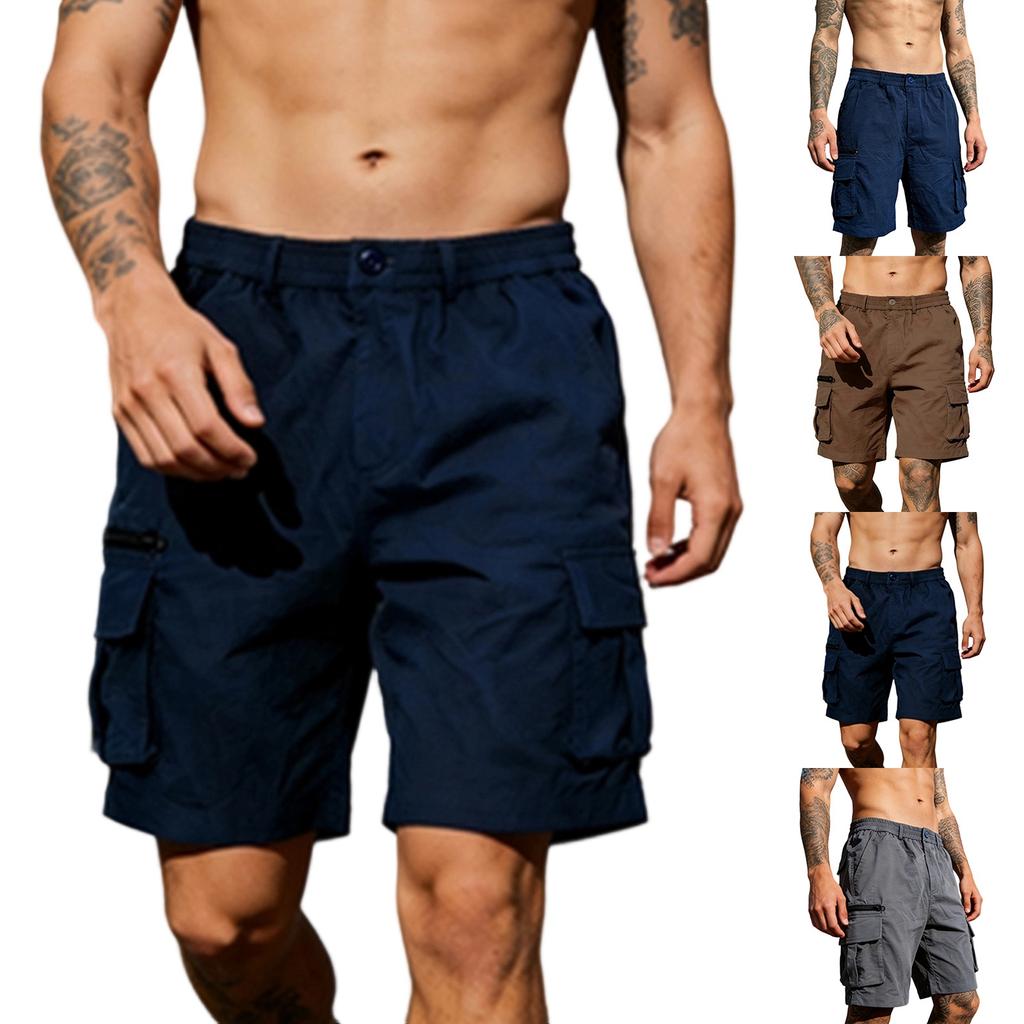 Men's Five-pocket Pants, Straight-leg Work Shorts