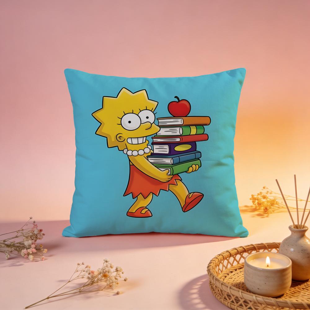 Stylish TThe Simpsonsew Cushion Cover Comfortable Durable Pillow Cover MultiScene for Home Office Car Sofa
