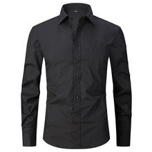 Camicia da uomo francese da lavoro: Stile twill a righe blu a maniche lunghe