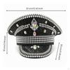 Peaked Hat Studded Sequin with Rhinestones Sequined Cap Spikes for Partygoers, Music