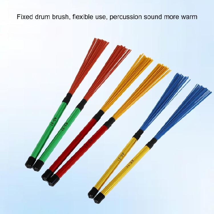 1Pair Professional Nylon Drumsticks Brushes Replacement Retractable Wire Brush Rod Drum Sticks Brush Easy To Use