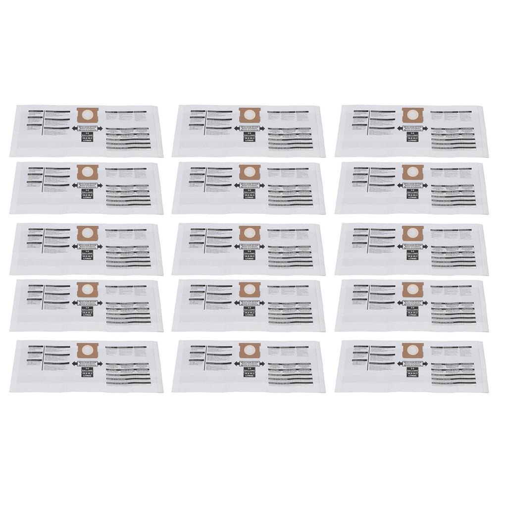 15 Stück Filterbeutel für 5 bis 8 Gallonen Staubsauger Einweg-Vakuum-Staubsammelfilterbeutel