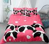 3D Cartoon Panda Duvet Cover Set Cute Panda Comforter Cover Bamboo Black White Bear Polyester Bedding Set For Boys Girls Teens