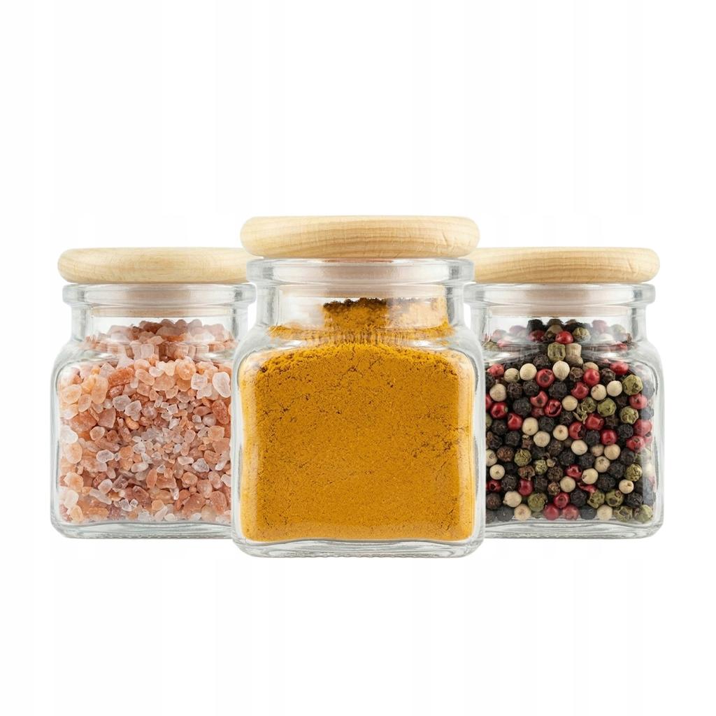 5x JAR 120ML FOR SPICES, Herbs, Tea, Candles, WOODEN CORK