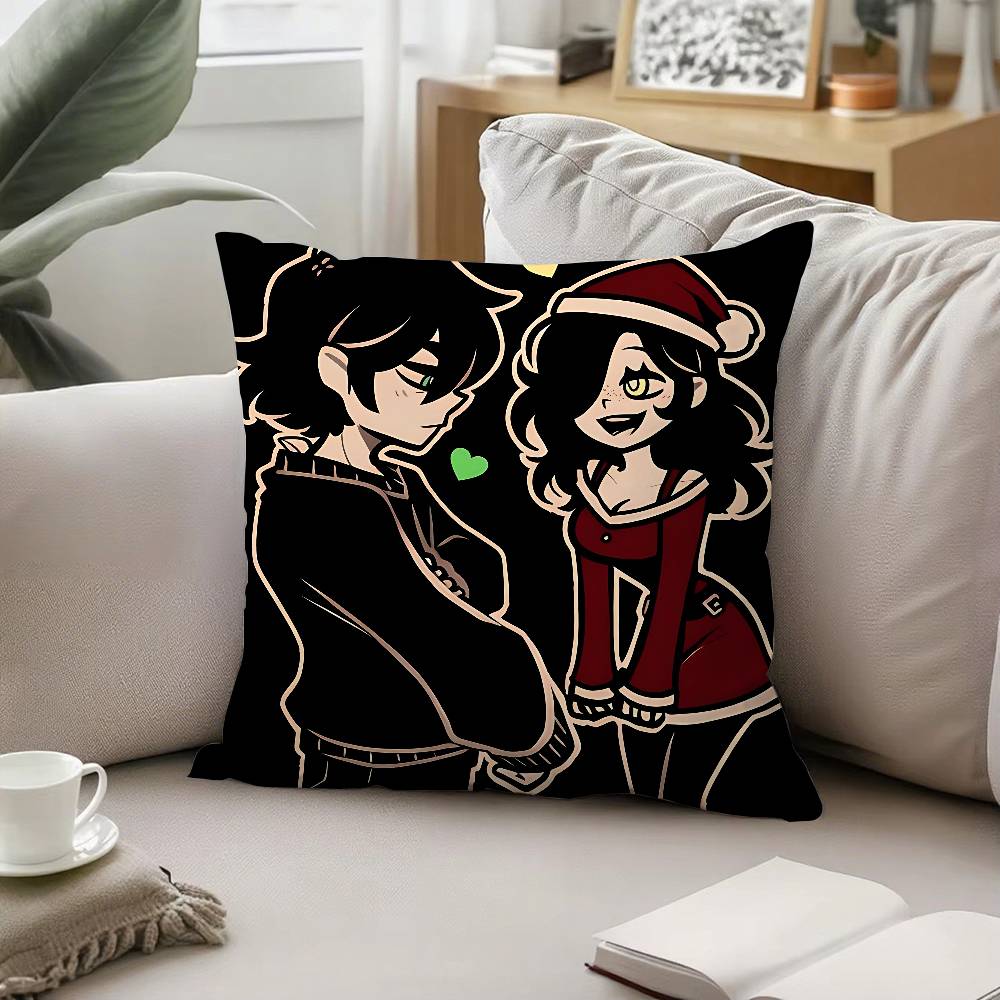 HThe Coffin Of Andy And Leyley Pillow Case Pattern Printed Pillowcase For Living Room Sofa Cushion Cover Bedroom Decor