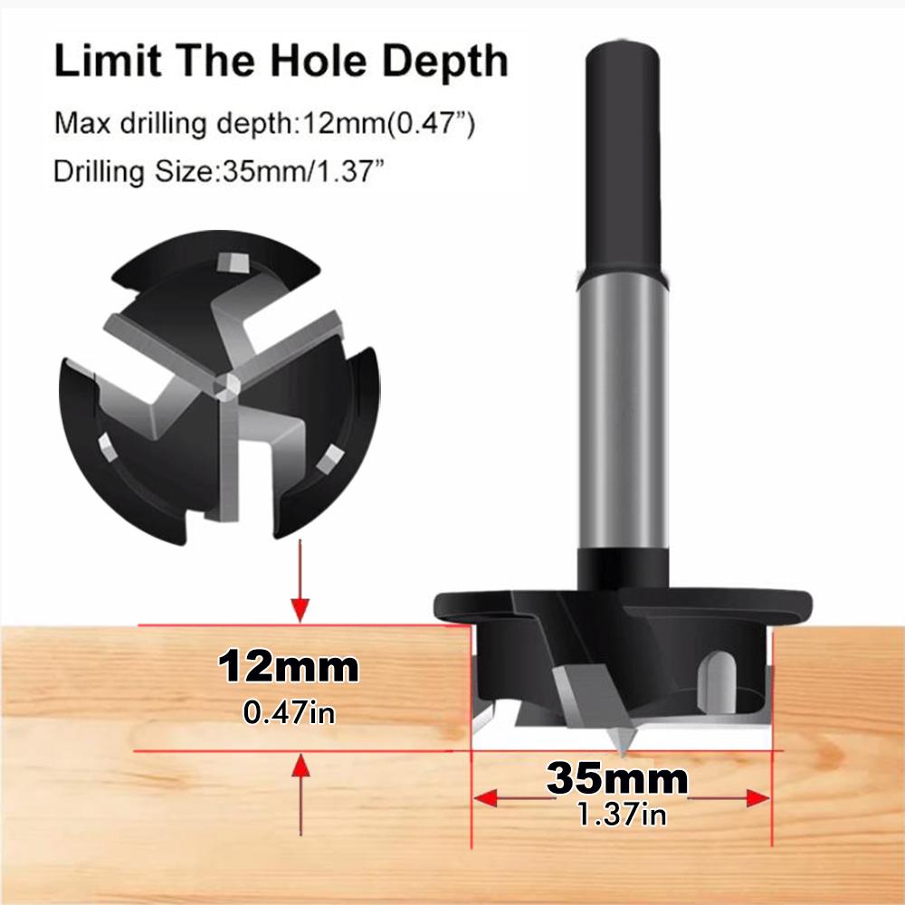 Carpenter Cabinet Door Hinges Punch Jig 35mm Hole Drilling Guide Locator with Fixture Ruler Boring Hinge Hole Opener Template