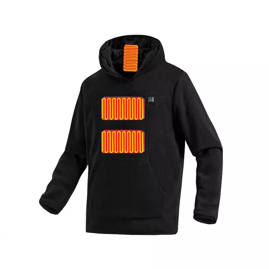 2025 Unisex Smart Heated Fleece Hoodie with Nine-Zone Temperature Control